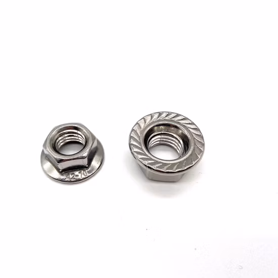 M2 M8 Acero inoxidable 304 316 A2-70 Sujetador de tuerca de brida hexagonal