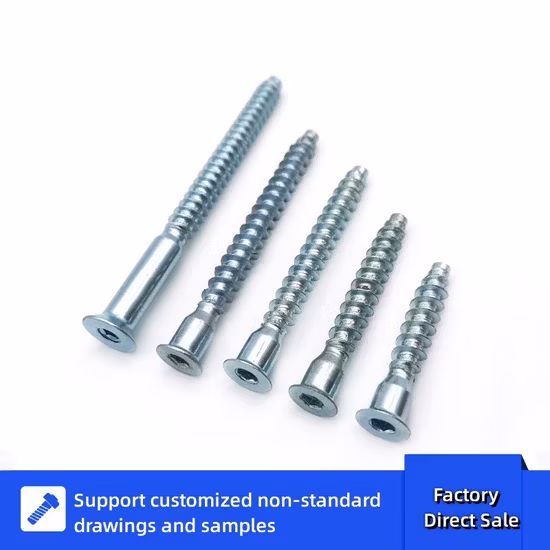 Perno de acero al carbono de acero inoxidable, herrajes de latón, sujetadores para muebles, tornillo de madera de Metal de anclaje, sujetador de hormigón de proveedores, fabricante